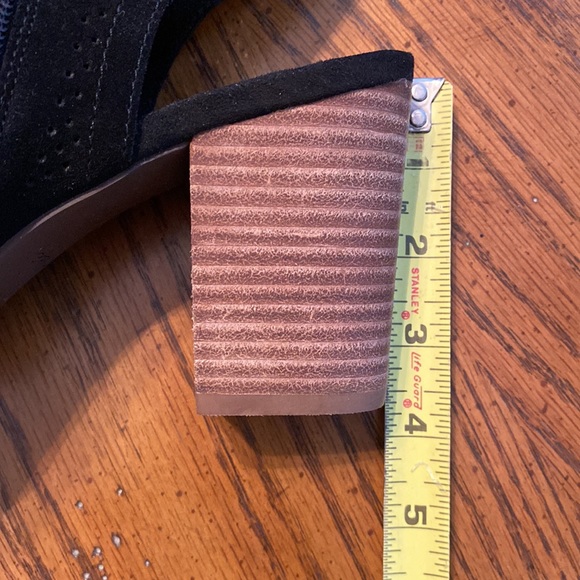 Crown Vintage Black Suede Open Toed Booties - Picture 6 of 6